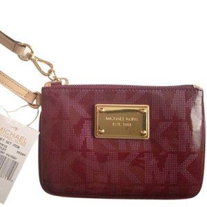 michael kors jet set small patent leather wristlet
